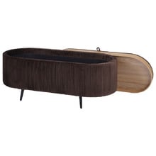 Evelyn Velvet Storage Ottoman Bench